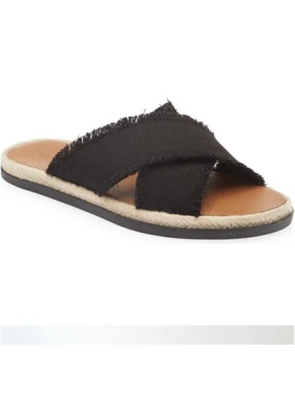 Caslon Women's black "Paxton" slide sandals sz 7
